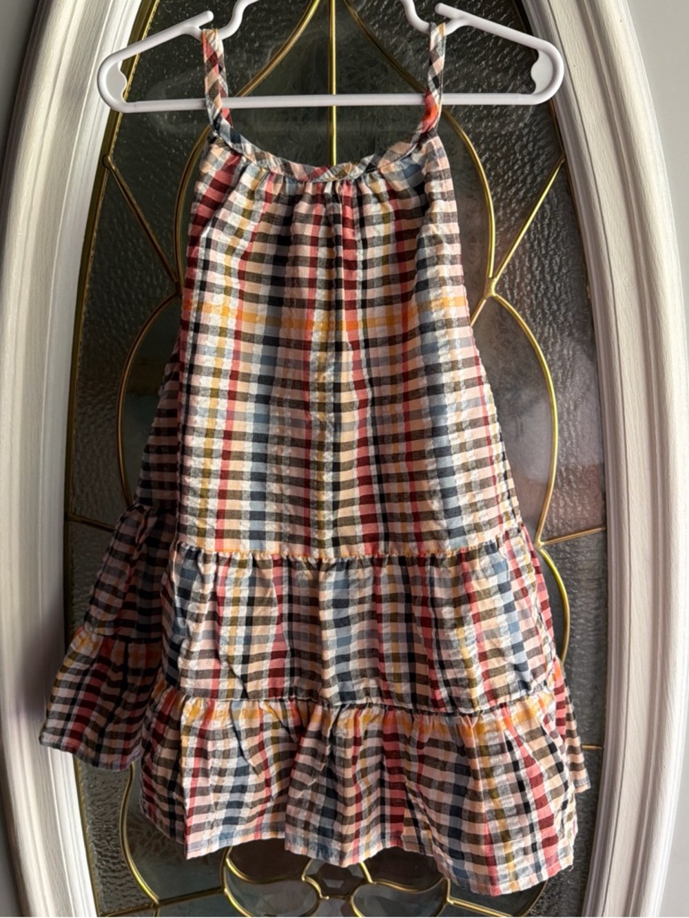 Blu Pepper Multicolor Plaid Tiered Sundress
